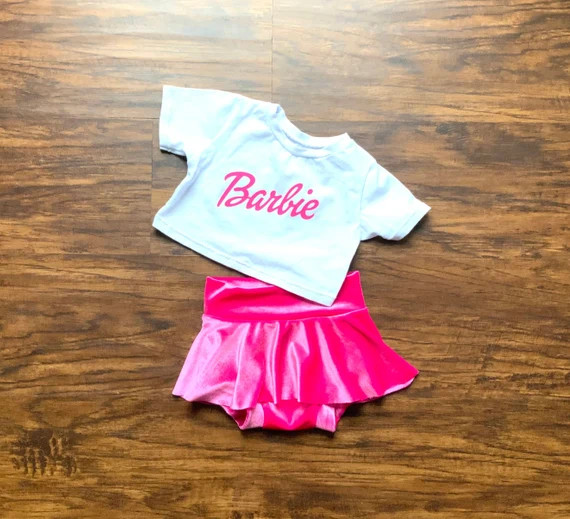 Cropped Top and Fuchsia Velvet skirted Bummie Set, Baby Bummie Girls Clothing set | Etsy (US)