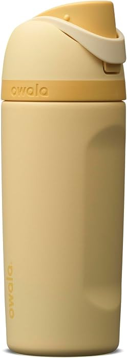 Owala FreeSip Kids Stainless Steel Water Bottle 16 oz Butter Half | Amazon (US)