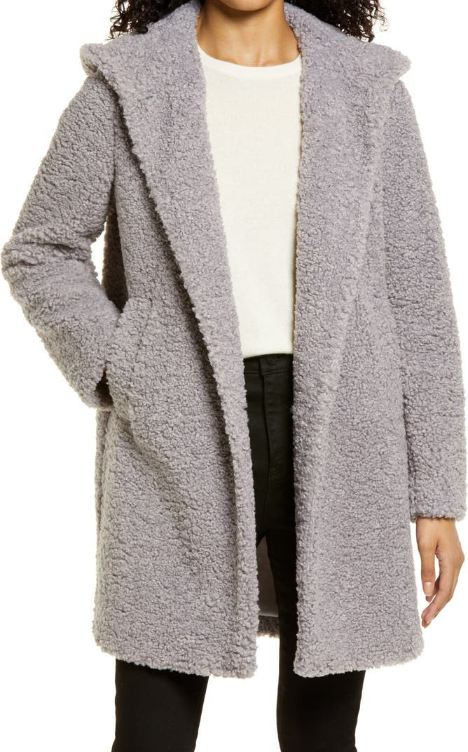 Hooded Faux Shearling Teddy Coat | Nordstrom