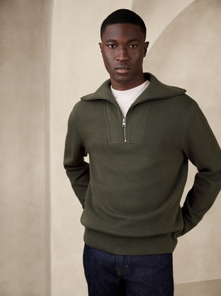 French Rib Half-Zip | Banana Republic (US)