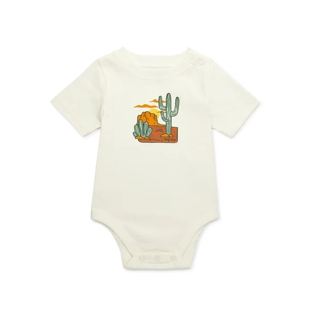 Garanimals Baby Boys Graphic Print Bodysuit with Short Sleeves, Sizes 0-24 Months - Walmart.com | Walmart (US)