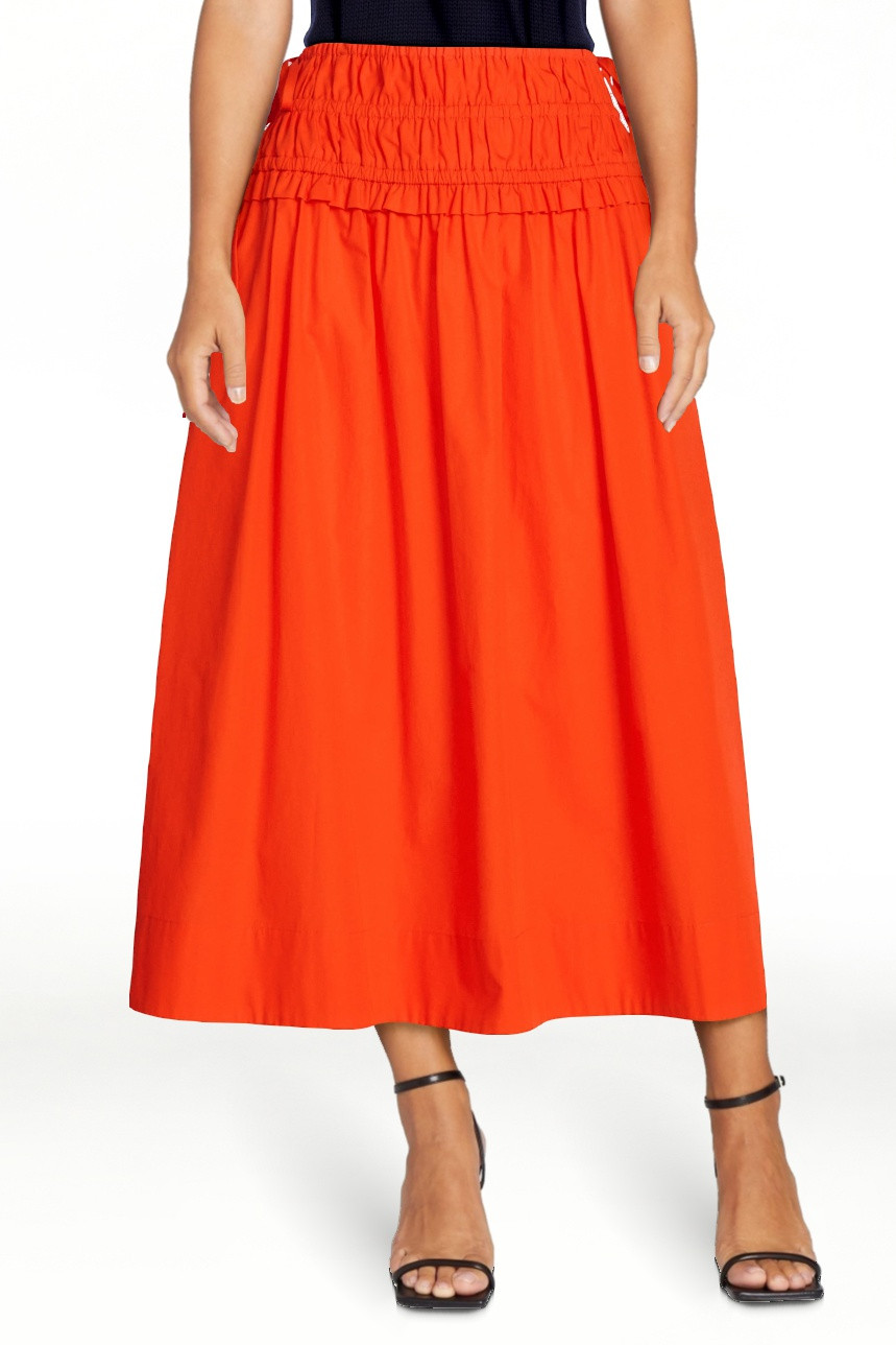 Free Assembly Women's and Women's Plus Smocked Drawstring Cotton Maxi Skirt, Sizes XS-4X | Walmart (US)
