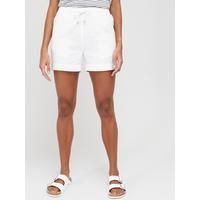 Linen Mix Shorts - White | Very (UK)