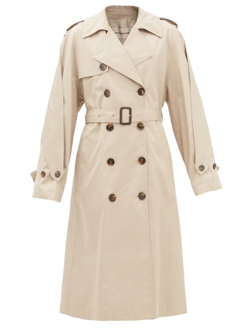 Alexandre Vauthier - Double-breasted Cotton Trench Coat - Womens - Beige | Matches (US)