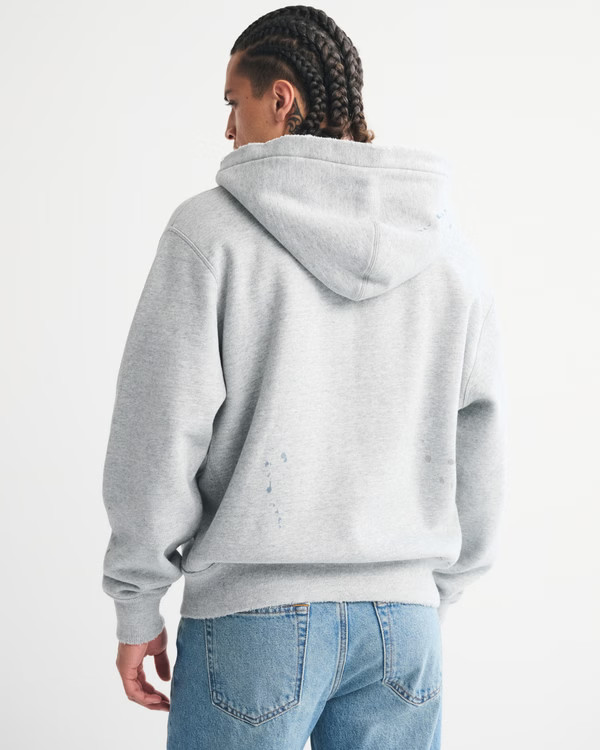 Paint Splatter Full-Zip Hoodie | Abercrombie & Fitch (US)
