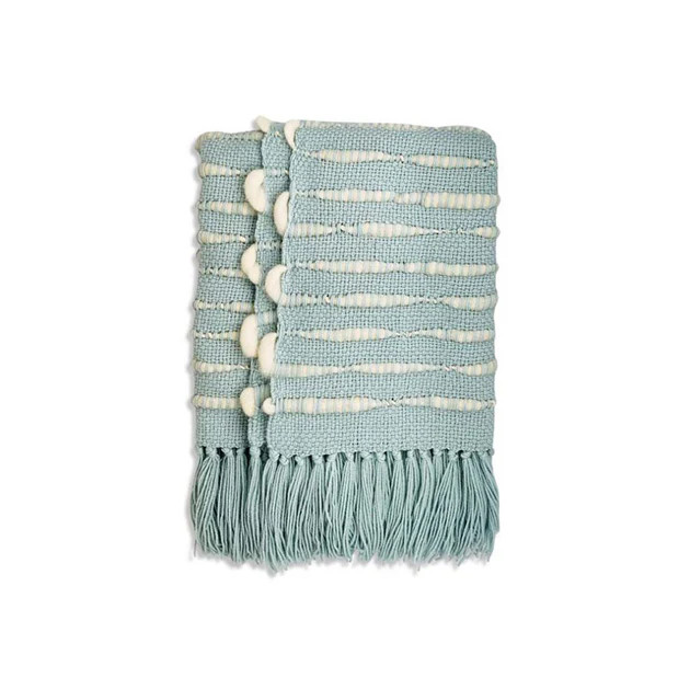 Madaket Merino Throw Blanket - Seafoam | Cailini Coastal
