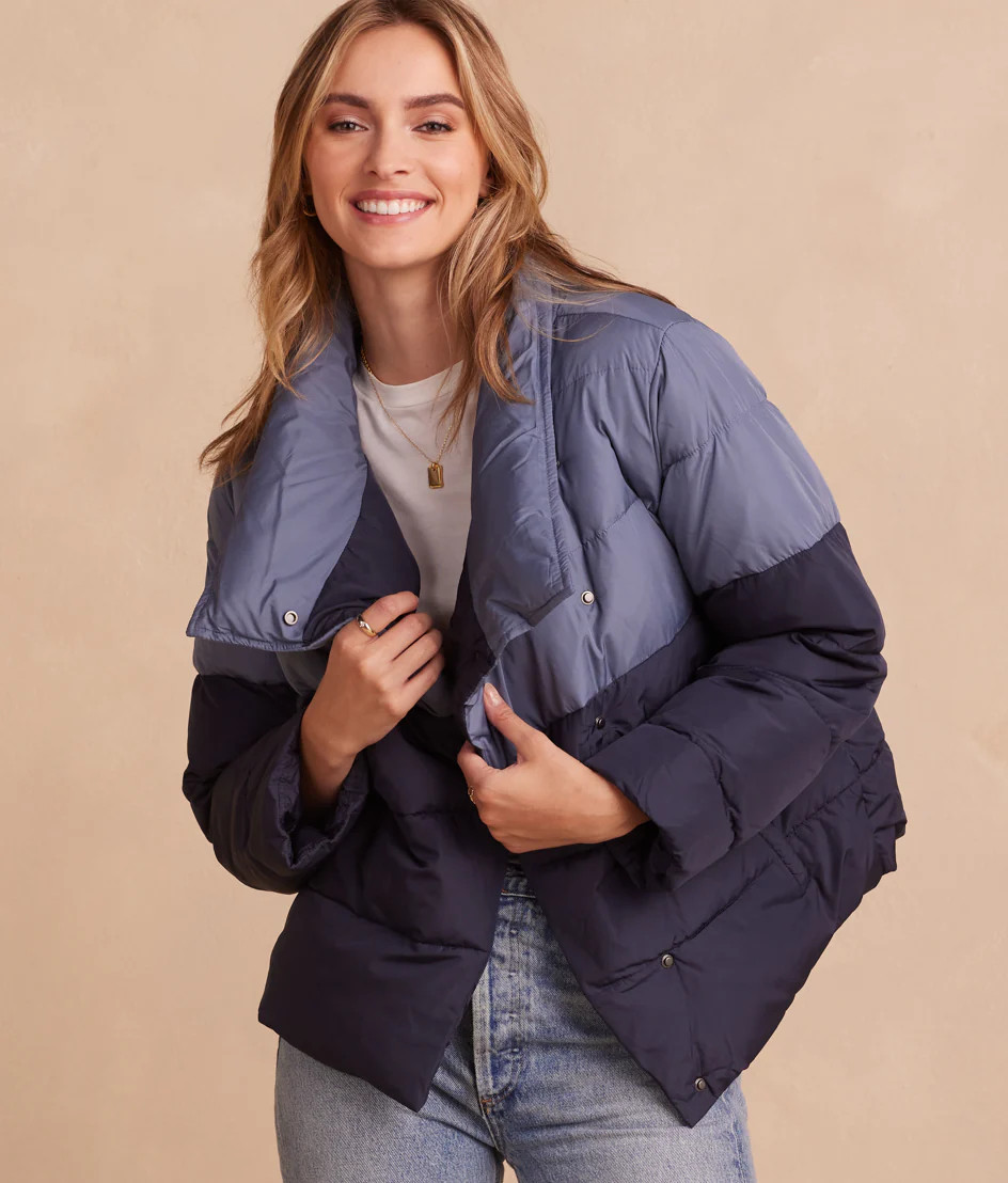 The Colorblock Eco Puffer Jacket | SummerSalt