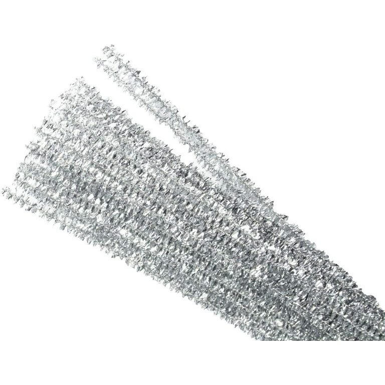 Set of 100 Metallic Tinsel Pipe Cleaners for Kids Crafts, Embellishing and Group Projects Choose ... | Walmart (US)