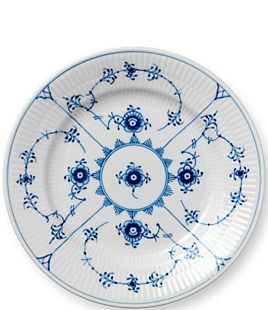 Royal Copenhagen Blue Fluted Plain Floral Pattern Motif Porcelain Bread Butter Plate - Blue | Dillard's