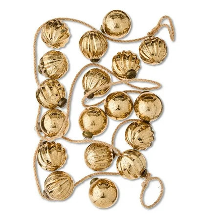 Gold Shatterproof Ornament Christmas Garland, 72 in, by My Texas House | Walmart (US)