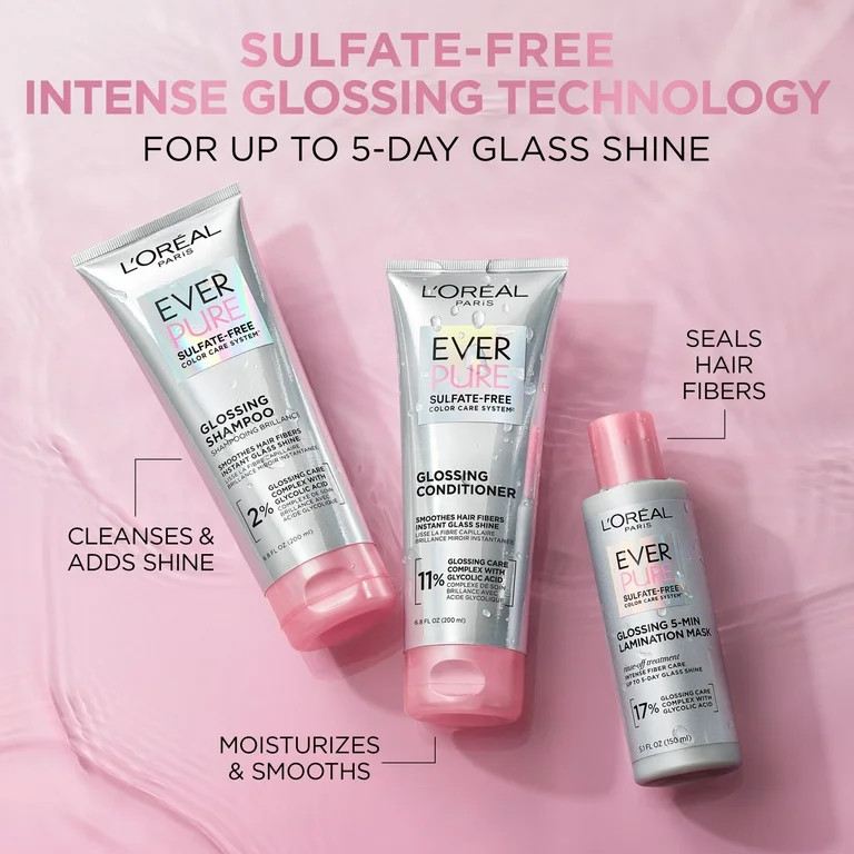 L'Oreal Paris EverPure Glossing Mirror Shine Mask, 5.1 fl oz | Walmart (US)