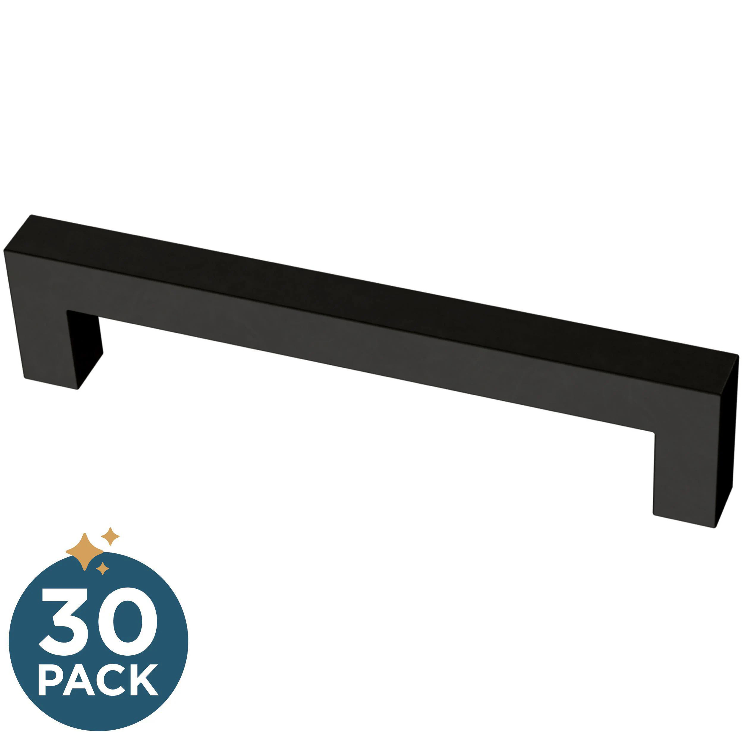 Franklin Brass Simple Modern Square 5-1/16-in , 128mm Center to Center Matte Black Rectangular Handle Drawer Pull 30 -Pack Stainless Steel | Lowe's