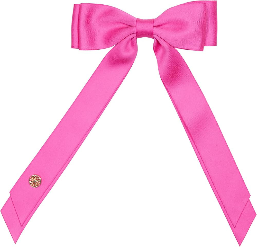 Lilly Pulitzer Hair Bow for Women with Gold Logo, Clip In Hair Accessories for Adults (Parigi Pin... | Amazon (US)