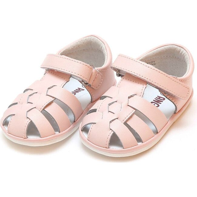 Baby Christie Leather Fisherman Sandal, Pink | Maisonette