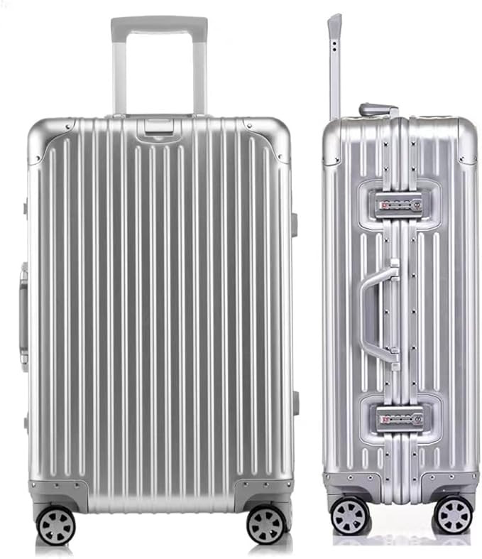 20 Inch All Aluminum Carry On Luggage with Wheels, Hard Shell Zipperless Suitcase with TSA Locks,... | Amazon (US)