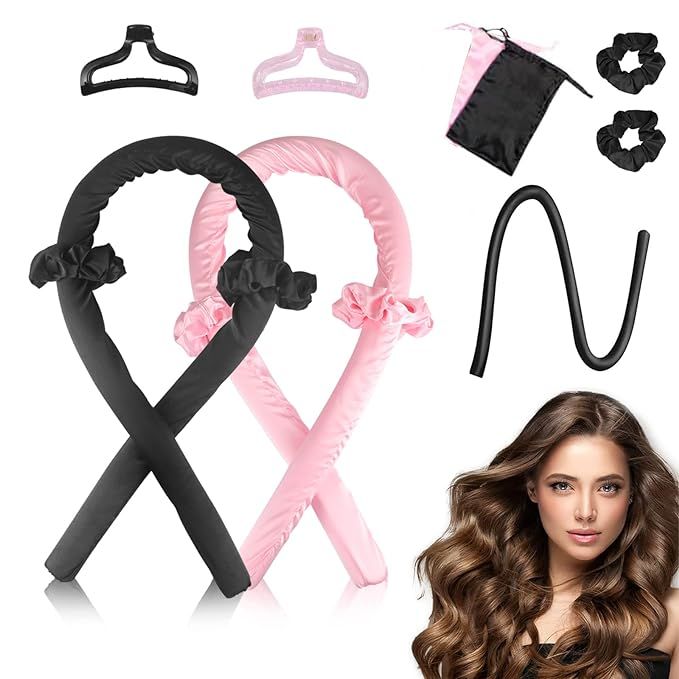 2 Pack Heatless Hair Curler - Cekaso Heatless Curls Headband For Long Hair Curls No Heat Curling ... | Amazon (US)