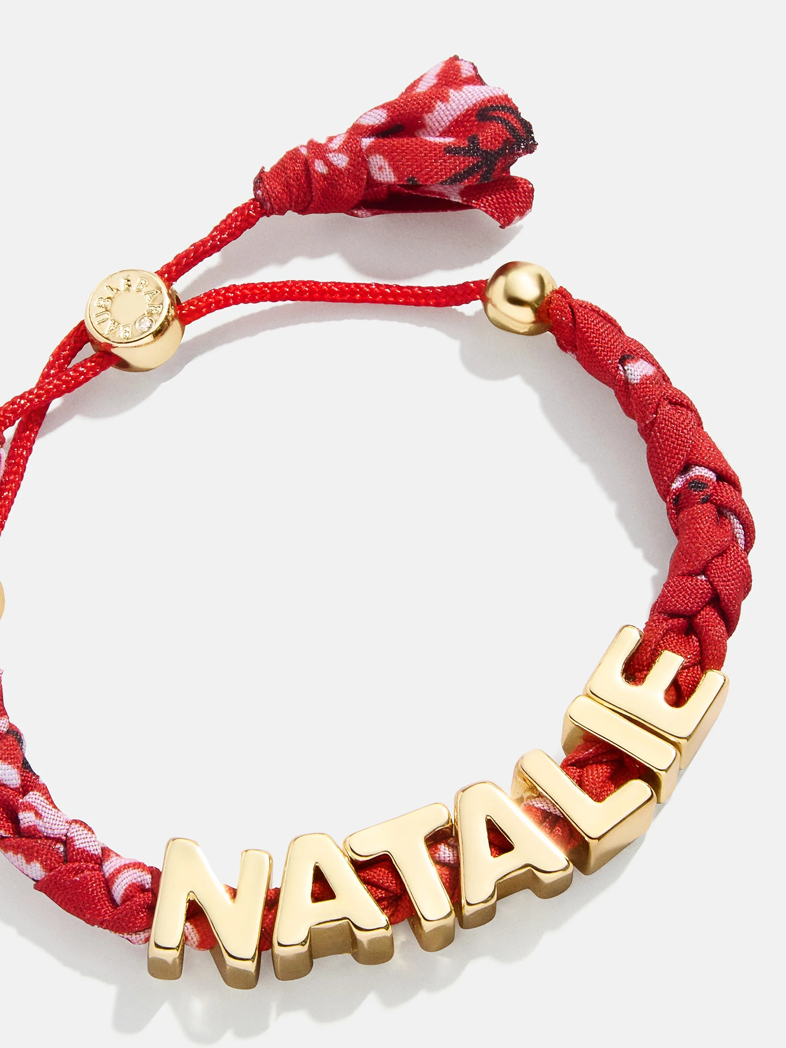 Custom Bandana Nameplate Bracelet - Red | BaubleBar (US)