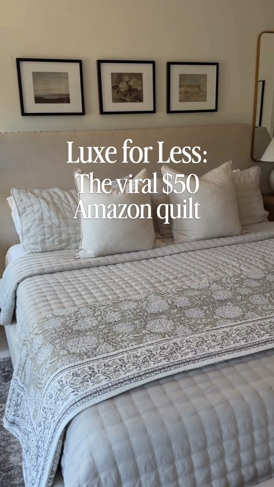 This $50 Amazon quilt set is the ultimate luxe for less home find!

#LTKHome