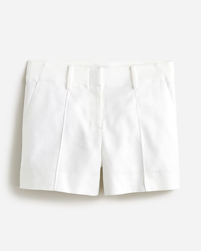 Pleated suit short in stretch linen blend | J. Crew US