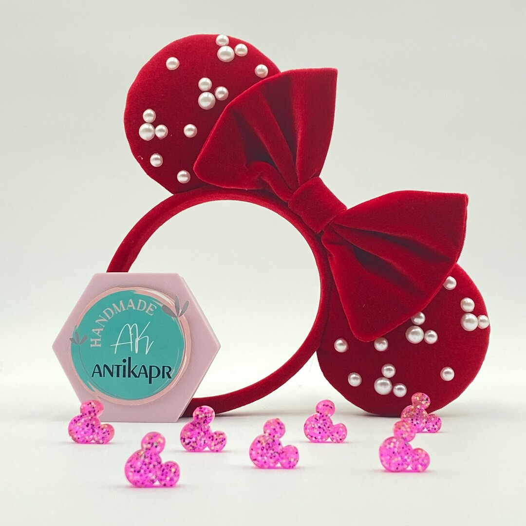 Red Disney Ears, Disney Ears, Red Velvet Ears, Disney Ears Headband, Valentine's Day Disney Ears,... | Etsy (US)