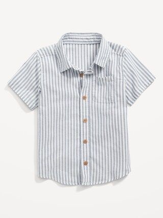 Short-Sleeve Striped Oxford Shirt for Toddler Boys | Old Navy (US)