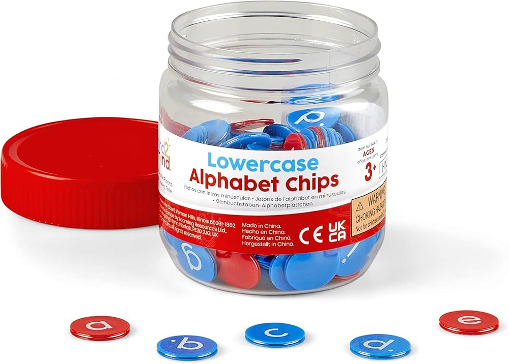 hand2mind Lowercase Alphabet Chips, Toddler Learning Letters for Spelling, Learn to Spell for Kid... | Amazon (US)
