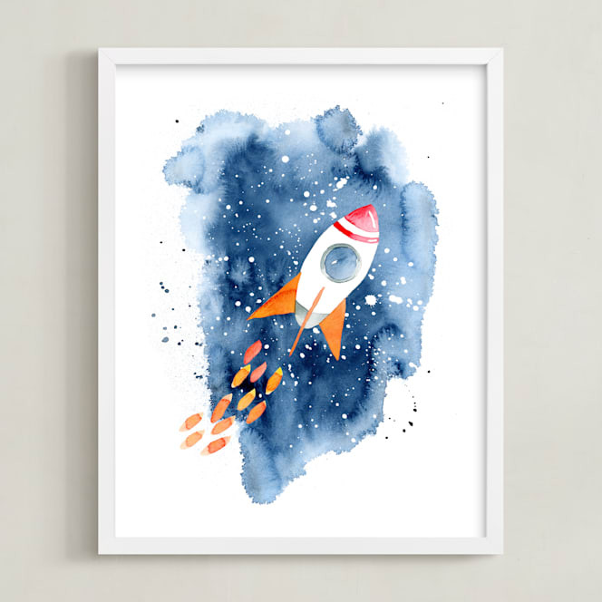 "Space Adventure" - Open Edition Children's Art Print by Katrina Pete. | Minted