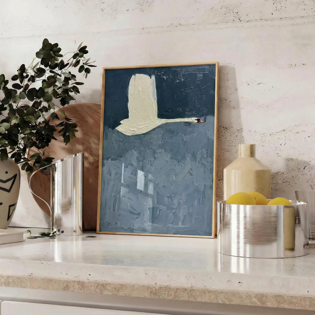 Goose Painting Original White Geese Hand-Painted Duck painting | Etsy (US)