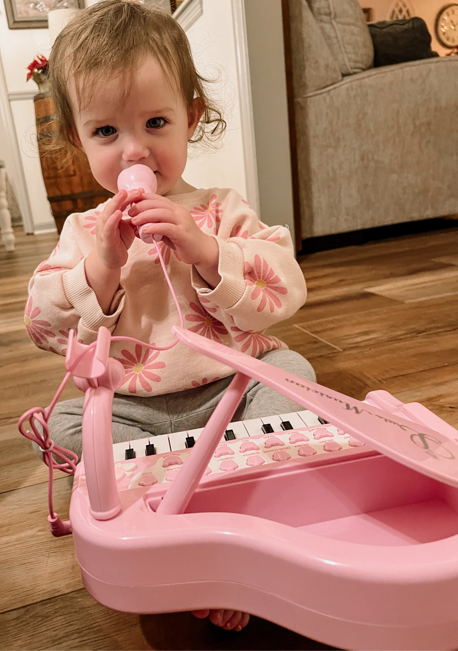 Just like her mama, loves to sing! 🥰 Rilynn loves to sing and play on her little piano! 🎹 the perfect gift for this age, my 3 year old even loves it too! Linked below! 

#LTKU #LTKkids