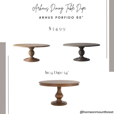 Arhaus Porfido 60” Round Dining Table Dupe. Save almost $2400!!! 

#LTKFind #LTKhome