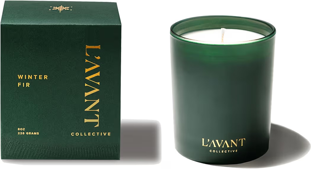 L'AVANT Collective Green Candle | Winter Fir Scented | Non-Toxic & Paraffin Free | Notes of Cedar... | Amazon (US)