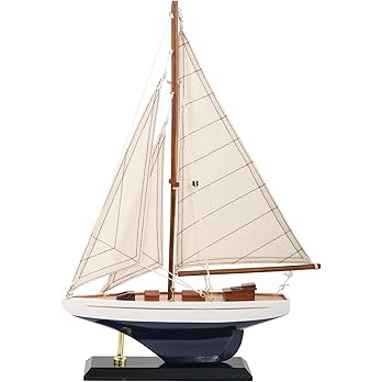 NAUTIMALL 16" Wooden Sailboat Decor Classic Columbia America's Cup Ship Model Nautical Yacht Gift... | Amazon (US)