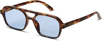 Vintage 70s Sunglasses for Women Men Retro Square Aviator Sun Glasses | Amazon (US)
