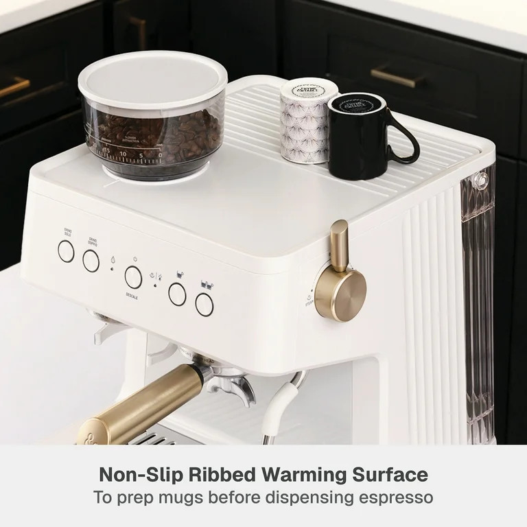 Thyme & Table Barista Grade Espresso Machine, Sand White | Walmart (US)