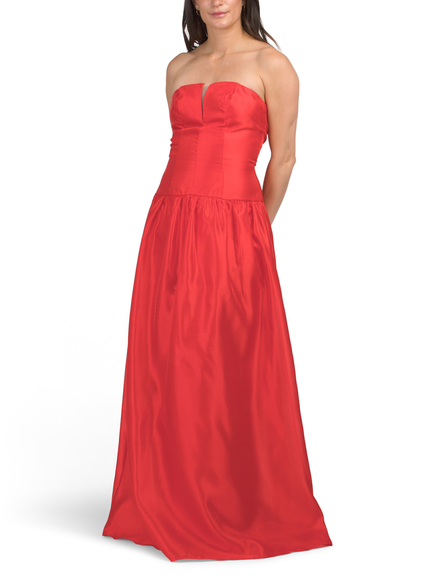 Dropped Waist Strapless Mikado Gown | Women | Marshalls | Marshalls