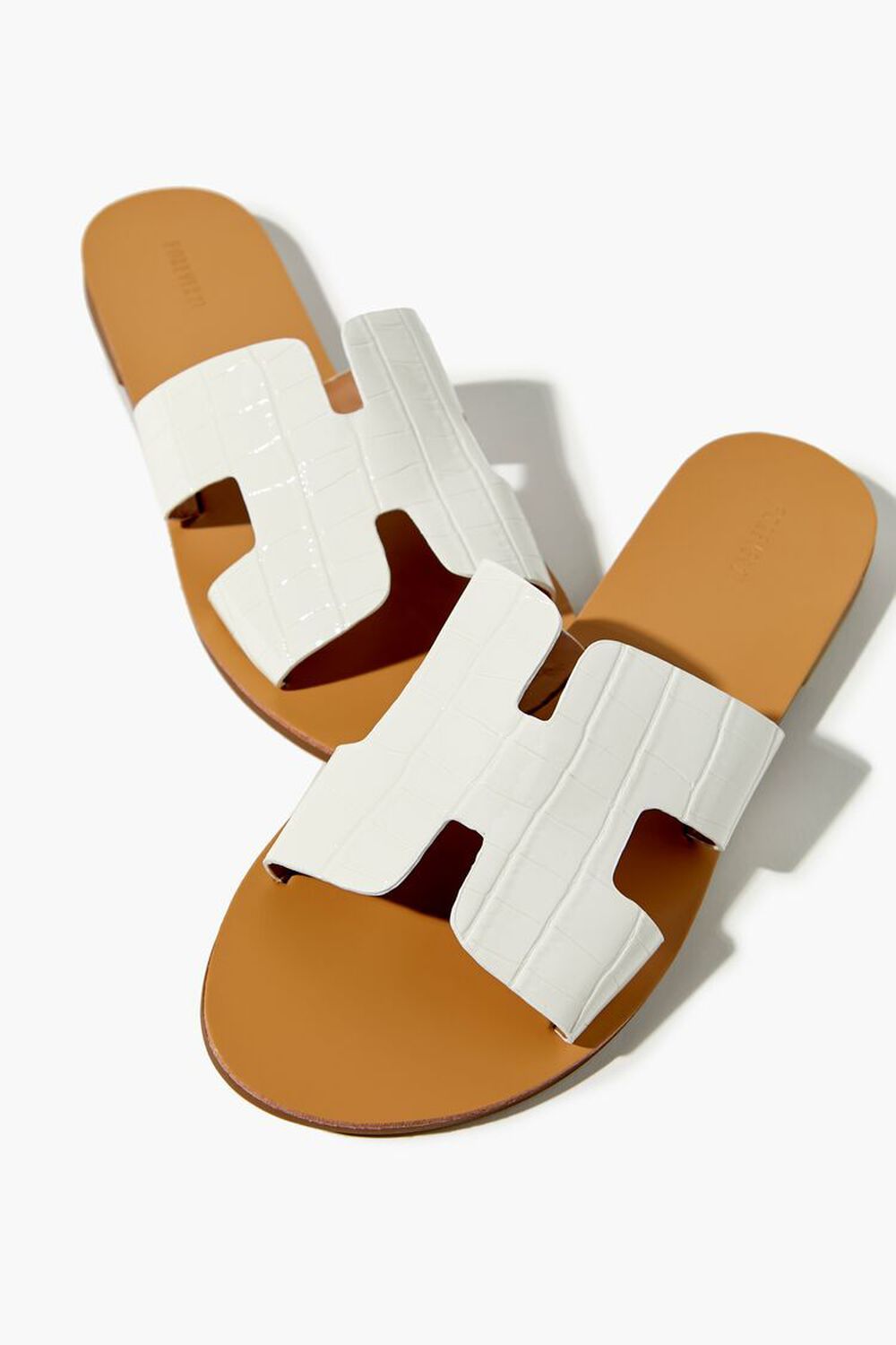 Faux Croc Leather Sandals | Forever 21 (US)