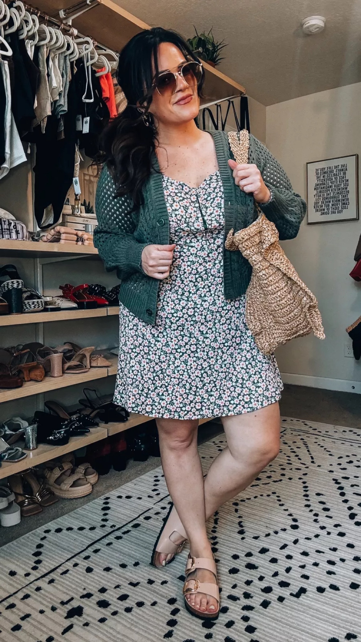 Midsize Walmart spring outfit idea Wearing an xl in this spring dress and cardigan

#LTKSeasonal #LTKFindsUnder50 #LTKStyleTip