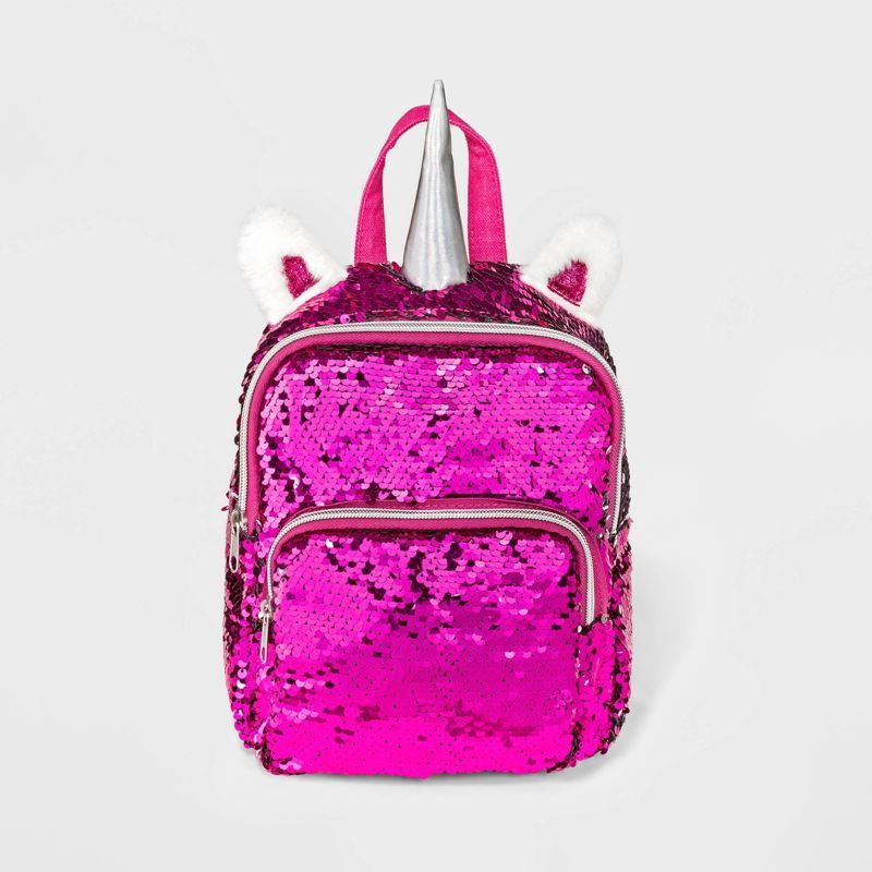 Girls' Flip Sequin Unicorn Mini Backpack - Cat & Jack™ Pink | Target