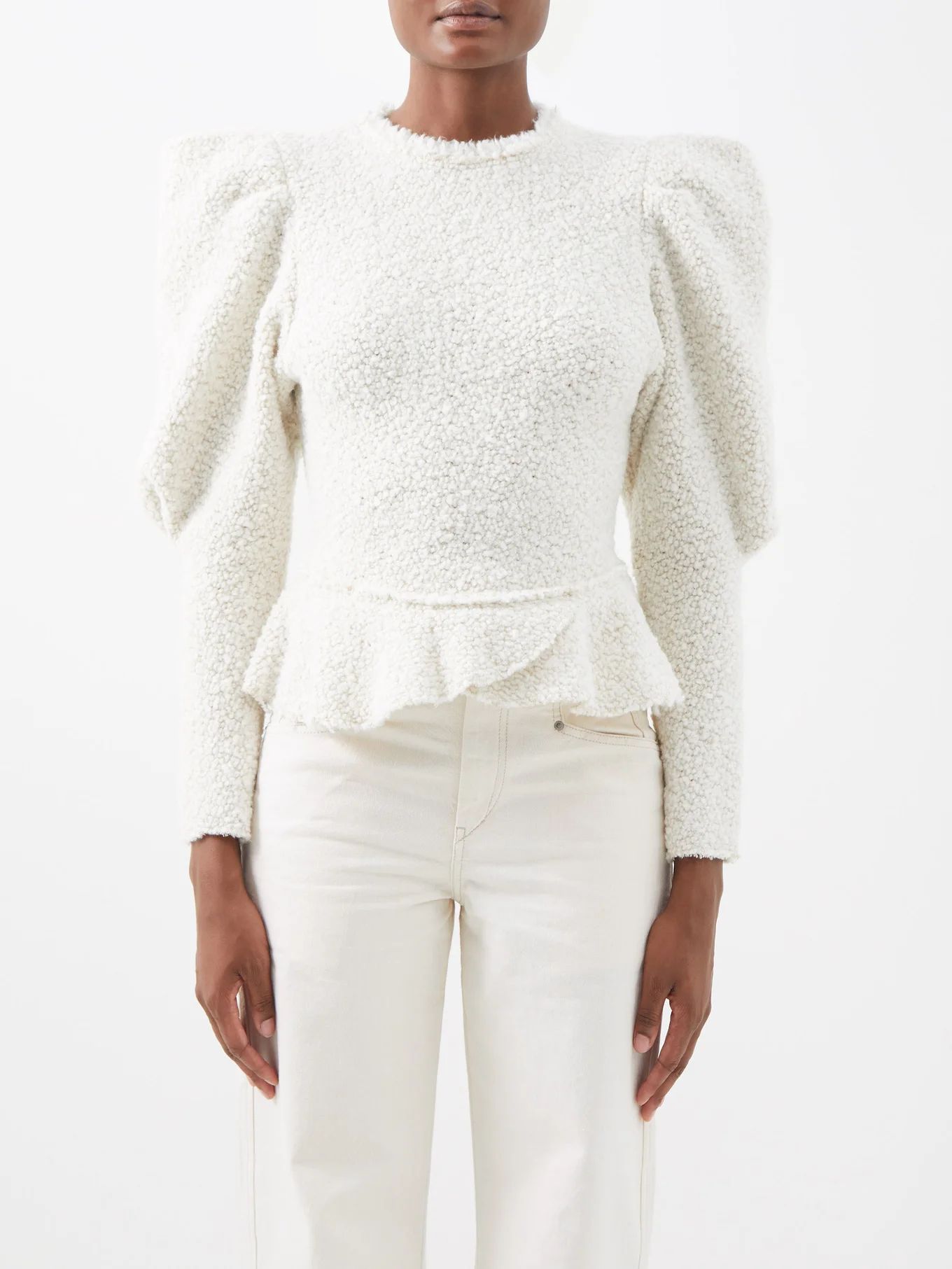 Giamili puff-sleeve knitted top | Isabel Marant | Matches (US)