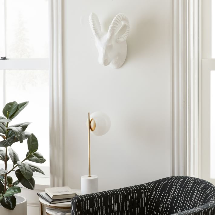 Papier-Mache Animal Sculpture - Ram Head | West Elm (US)