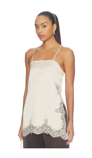 Side Button Cami in Champagne | Revolve Clothing (Global)