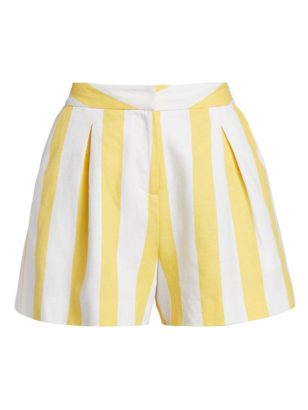 Vittoria Striped High-Waisted Shorts | Saks Fifth Avenue OFF 5TH