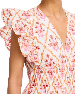 Embroidered Flutter Sleeve Mini Dress - Exclusive | Bloomingdale's (US)