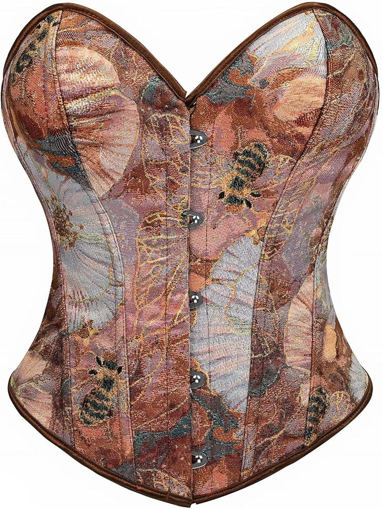 Sexy Corset Tops for Women Renaissance Floral Bustier Overbust Boned Strapless Lingerie Open Back... | Amazon (US)
