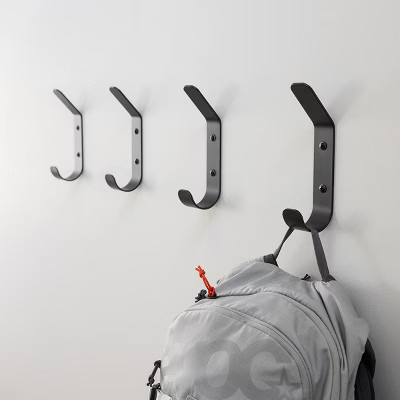 StoreYourBoard  Crozet Multipurpose Wall Hooks | 4-Pack | Black | Target