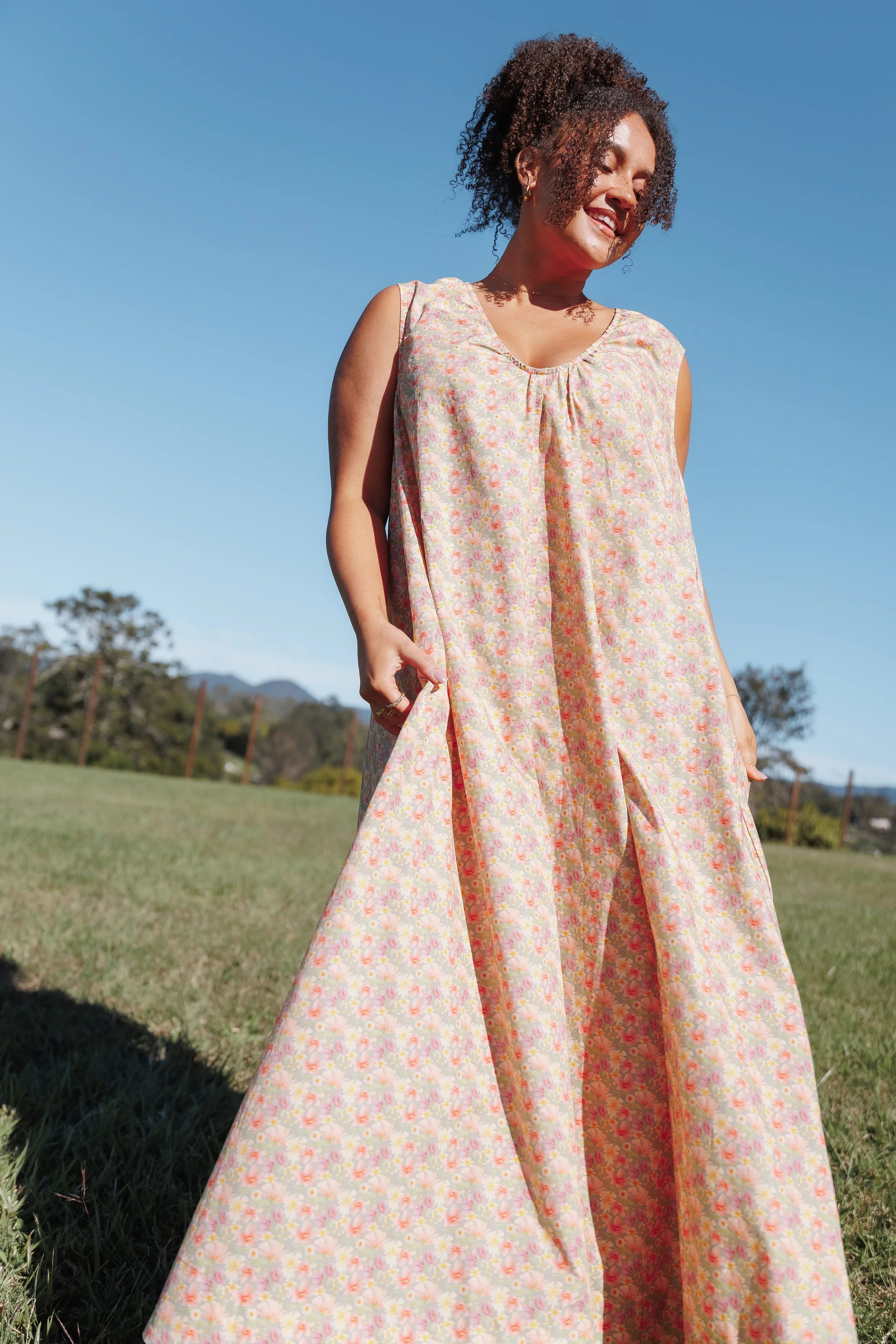 Laurita Maxi Dress - Sage Wildflower | Petal & Pup (US)