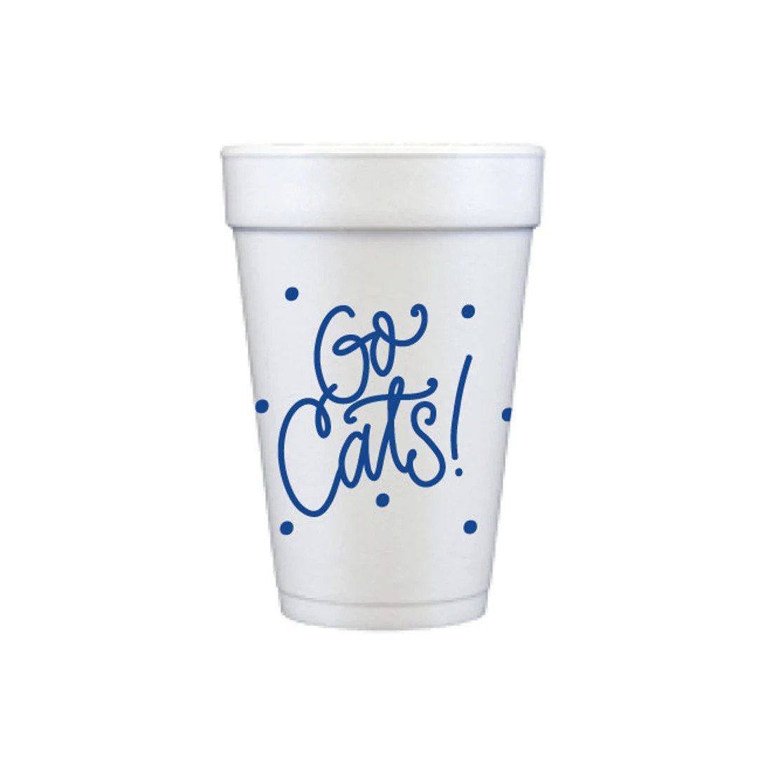 GO CATS | Foam Cups (blue) - Etsy | Etsy (US)