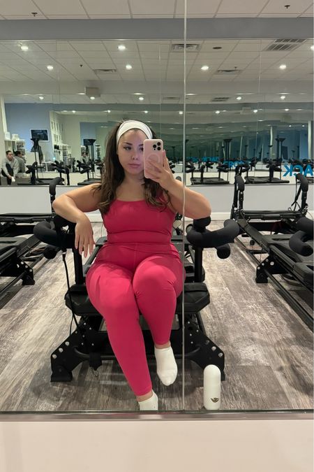 Amazon hot pink workout set 💗 wearing cute sets make it fun to workout 🏋️ 

#LTKfitness #LTKplussize #LTKmidsize