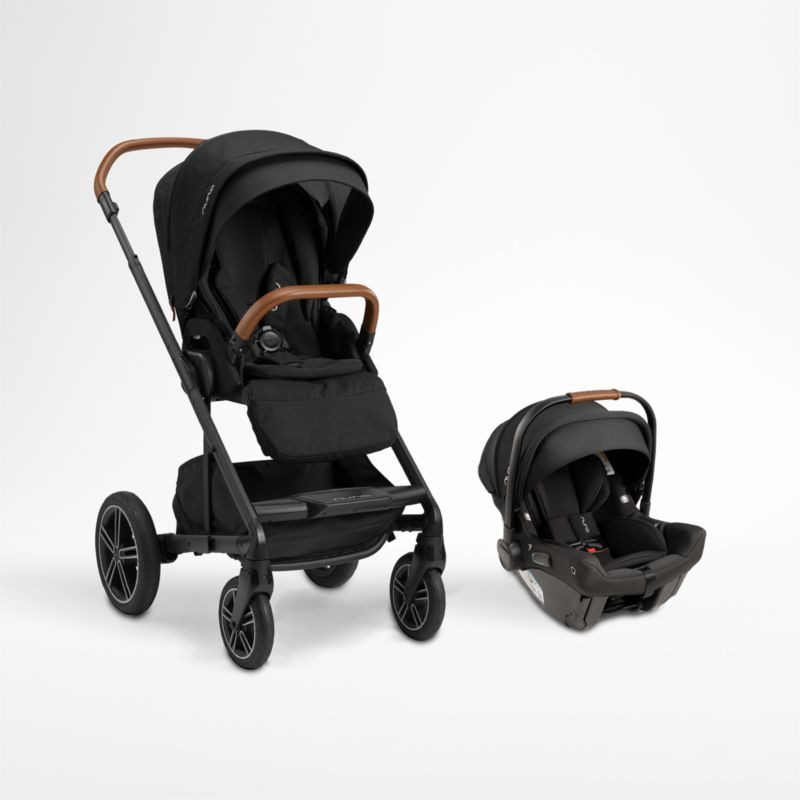 Nuna PIPA Urbn Caviar Black Baseless Baby Car Seat + MIXX Next Stroller Travel System + Reviews |... | Crate & Barrel