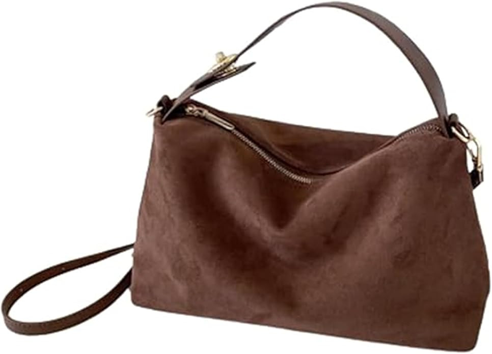 Brown Suede Handbag - Women's Suede Tote & Hobo Bags | Amazon (US)